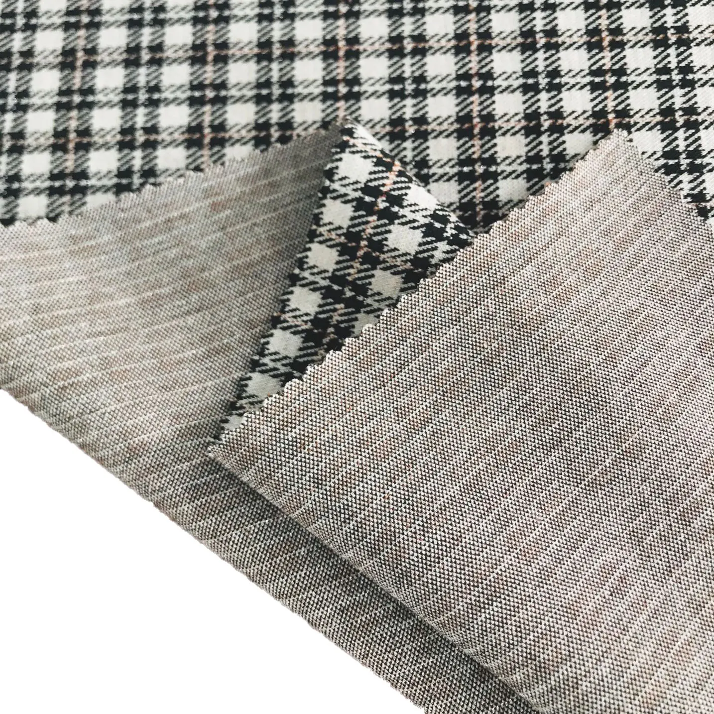Custom Check Pattern Knitted 66% Polyester Rayon Nylon Elastane Yarn Dyed Jacquard Ponte De Roma Fabric