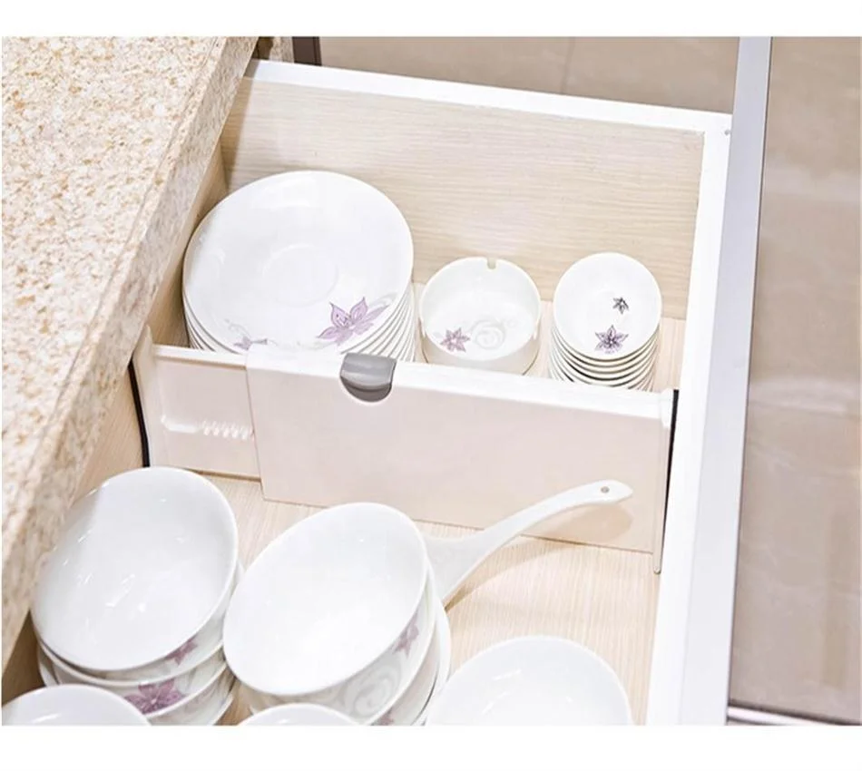 Hot Drawer Organizer Board Partition Plate Adjustable Drawer Divider Telescopic Plastic Injection Multifunction Single