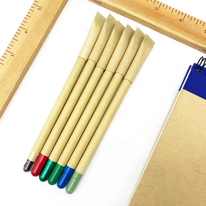Eco friendly Brown paper ball point pen with seed