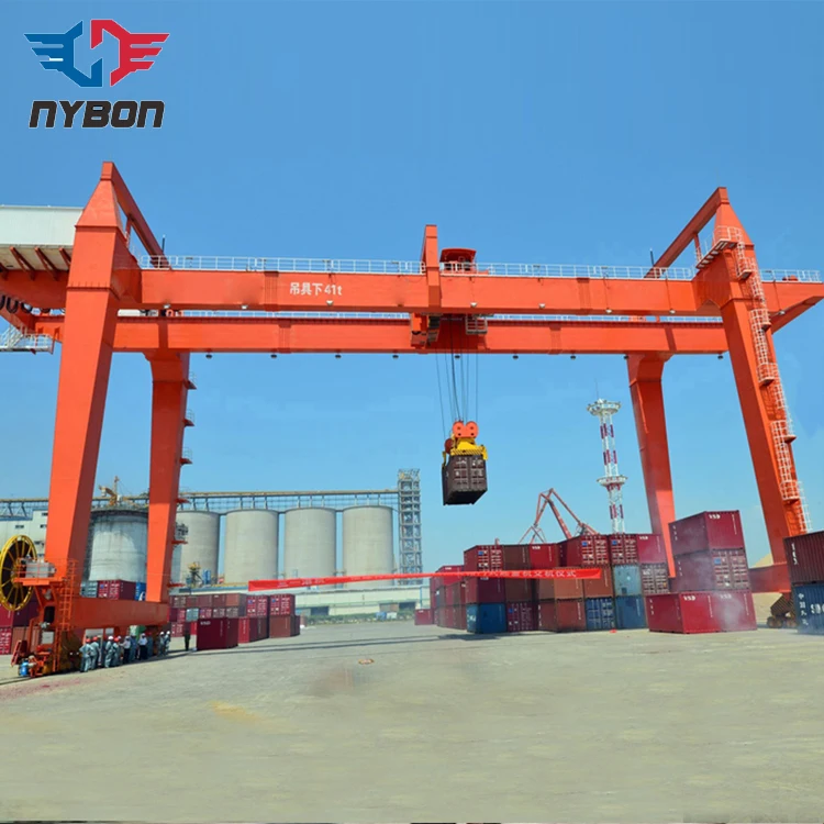 Rail Mounted Double Girder Box Type Port Lifting Container Crane