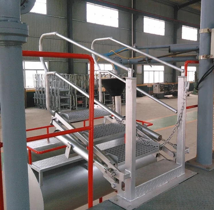 3 шага OEM алюминиевая телескопическая стремянка платформы лестницы продукт с поручни для бак фермы высокого рабочих инструментов промышленного