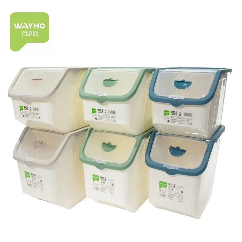 E-friendly  airtight rice container PPkitchen 20kg 25 kg rice storage container