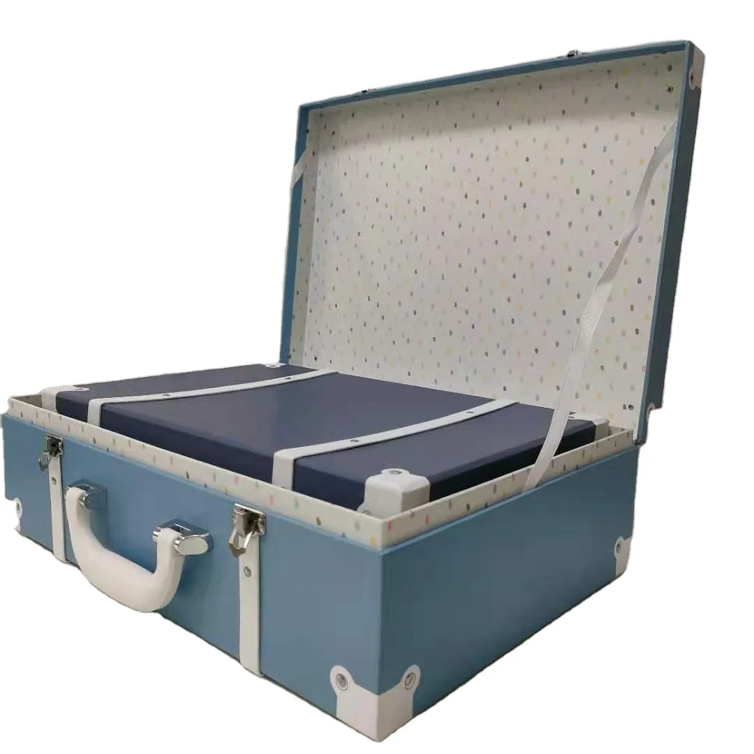 Hot-selling Decorative New Paper Suitcase Gift Boxes With metal handle