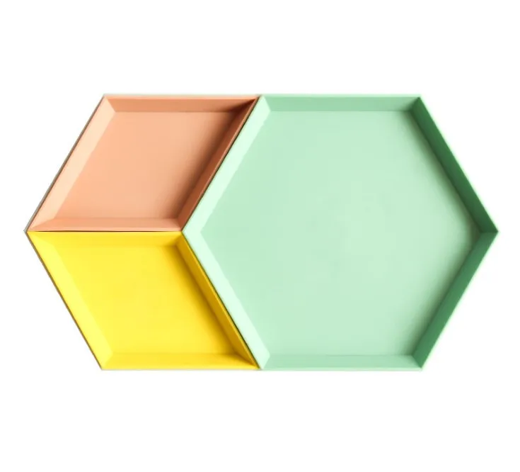 Геометрические хранения фруктов Творческий PP Настольный комбинации лоток для ювелирных изделий разное Коробка для хранения комбинации лоток 4 комплекта в партии