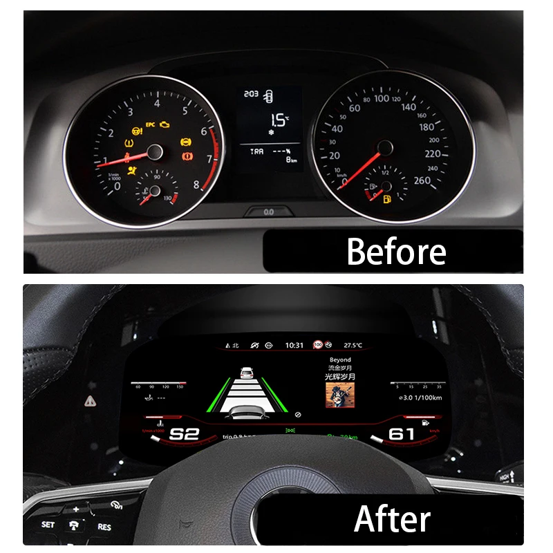 12 3 дюймовый цифровой инструмент система Linux Автомобильный кластер для VW Passat 2015-2020 Спидометр автомобильный