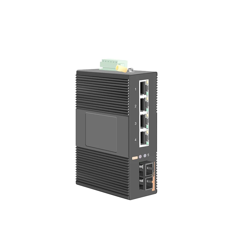 Wholesale Gigabit industrial POE switch 4 ports din rail Media converter