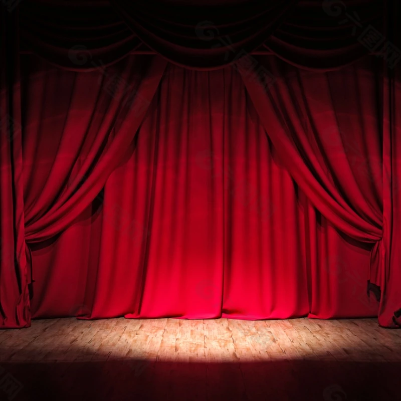 100% Polyester Velvet Fire Resistant School Churches Home Theatre Stage Curtain Fabric Customized Size