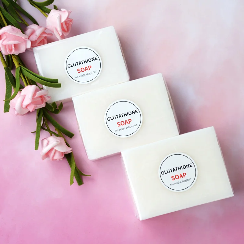 Bath Supplies 100g 140g 200g Wholesale Private Label Handmade Organic papaya Whitening Kojic Acid Soap with glutathione for skin