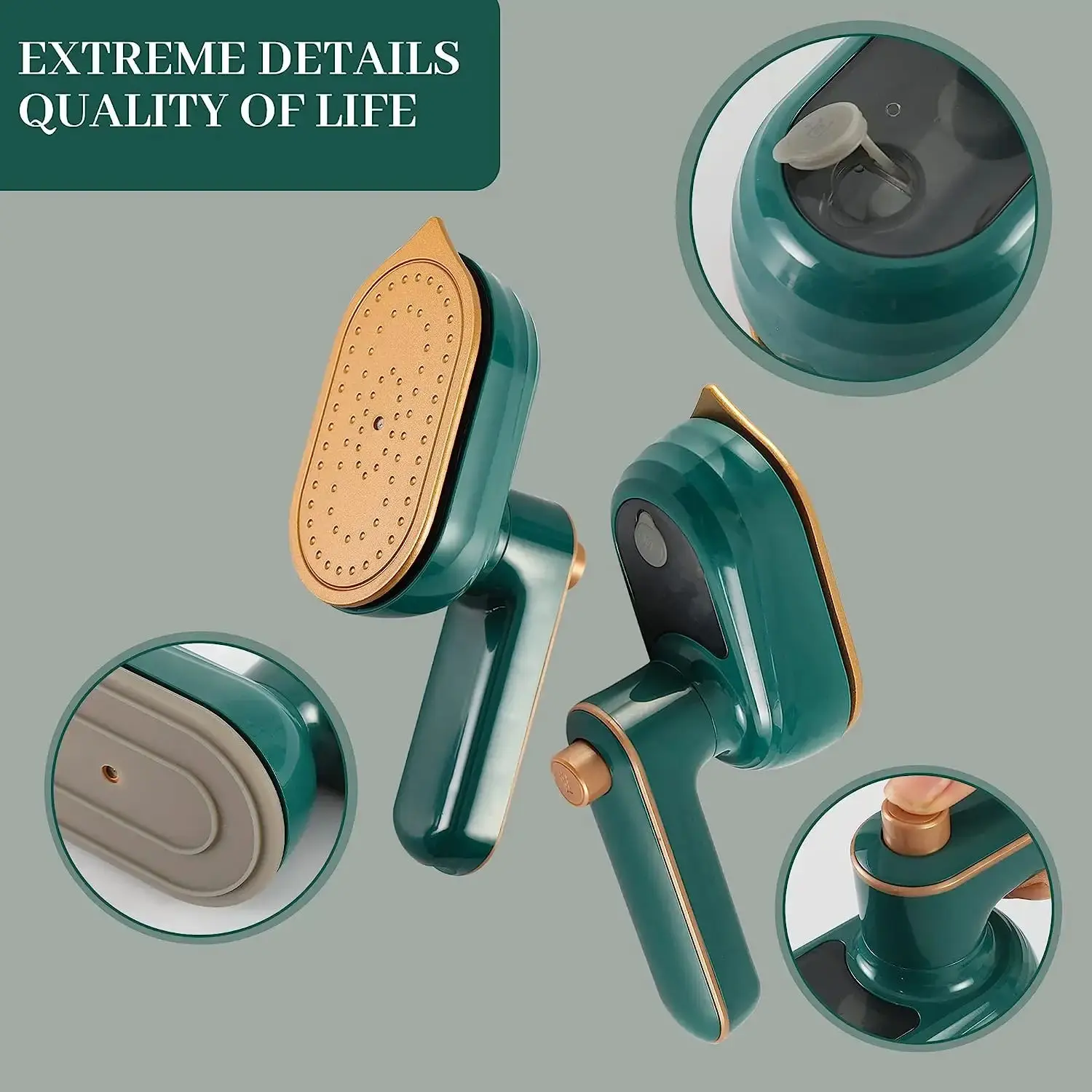 Portable Steam Iron Mini Wet Dry Ironing Machine Professional Household Fast Heating Wired Small Electric Irons