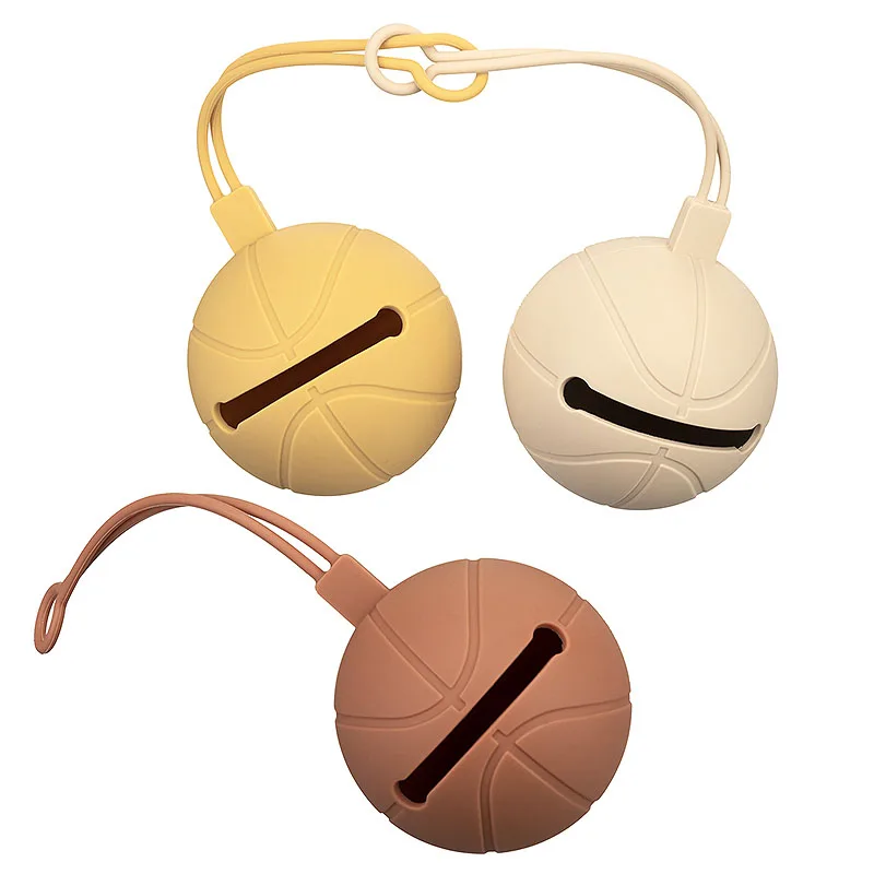 Custom Basketball Silicone Portable Soother Holder Nipple Pacifier Cover Dummy Clip Pacifier Box Baby Pacifier Case