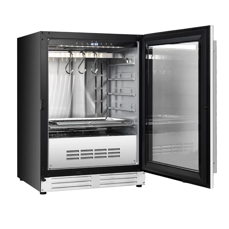 Beef Aging Machine Dry Aged Steak Fridge Compressor Meat Refrigerator Showcase Black Electric Eco-friendly CE Modern Furniture