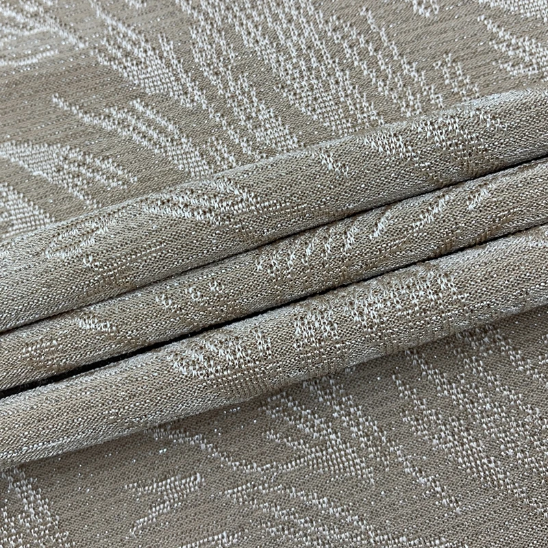 Wholesale 4 way stretch metallic sliver Jacquard knitted fabric Polyester Spandex Lurex Fabric For Dresses Swimwear