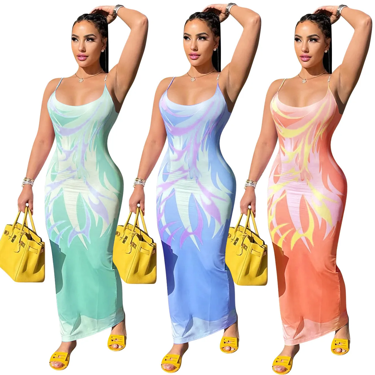 H2814 women clothing beach light blue strapless sexy orange sleeveless elegant bohemia fitness long dresses