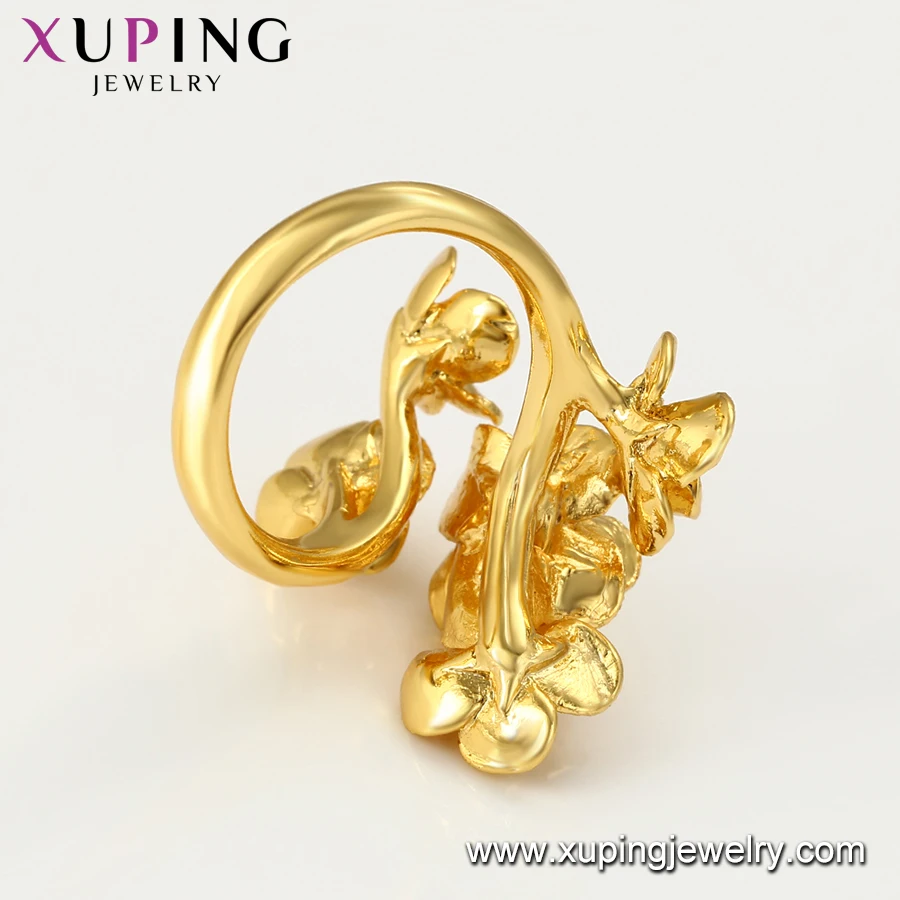 16776 xuping Customized Jewelry Newly designed Dubai Luxury Rose Gold 24K Gold Adjustable Engagement Ring