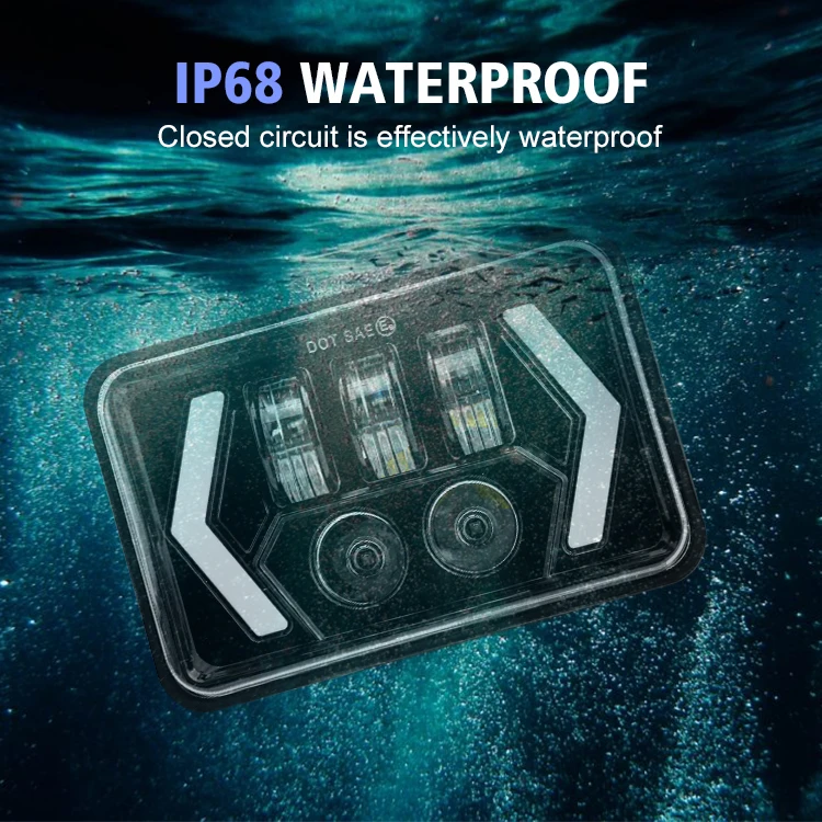 High Low Beam 50W 7x5  Jeeps Led Headlights For Truck Led Work Light Turn Signal DRL 5 Inch Offroad Lights