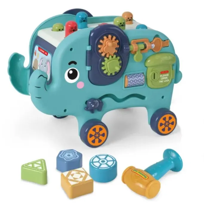 Multifunction Elephants Car Educational Whack A Mole Play Hamster Montessori Toy Shape Matching Game For Baby