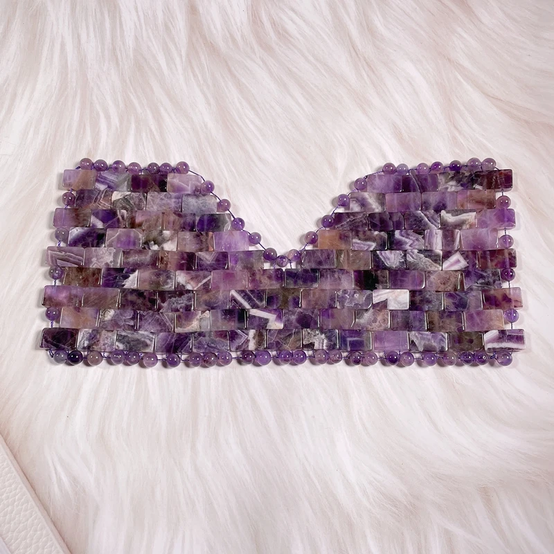 Wholesale Natural Healing Stone Crystal Quartz Gemstone Jade SPA Amethyst Massage Eye Mask