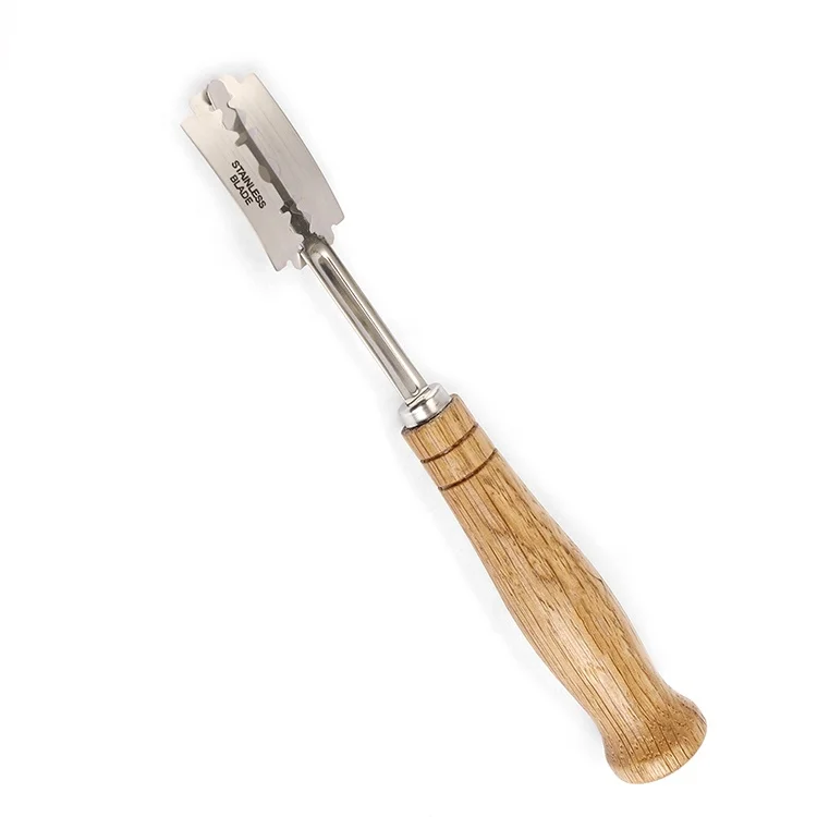 Durable wooden handle curved french danish whisk knife knives stabilizer scoring baking tool set dough scraper bread