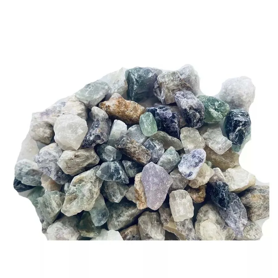 The factory specializes in the production of fluorite blocks