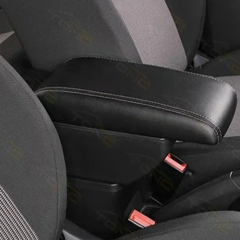 TONC Custom Fit ABS Armrest Box for Nissan March with Stylish Design, Dual Storage Compartments,and Convenient USB Charging Port