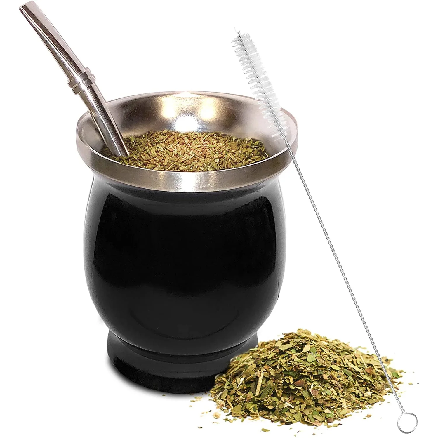 Портативная Двойная Стенка из нержавеющей стали Yerba Tea Mate Cup с трубочкой Bombilla
