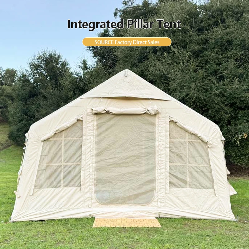 Radiwin 4x8 White Inflatable Waterproof Outdoor Folding Camping Instant Air Tent With Screen Porch For 8 Person People For Sale