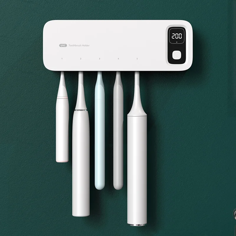 Amazon Top Seller wall mounted Multifunctional electric toothbrush holder with UV