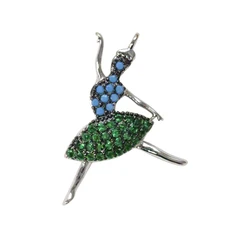 2022 оптовая продажа ювелирных изделий Очаровательные Новые поступления дизайн кубический циркон микро паве девочки Танцор Кулон для изготовления ювелирных изделий
