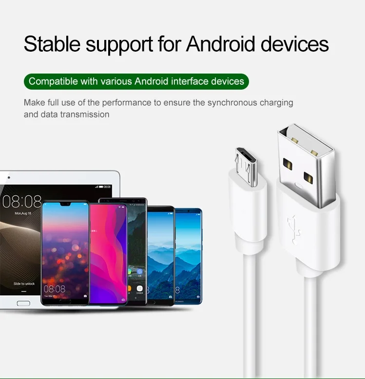 Fast Charger Cabo Ladekabel Micro Usb 1M 1.5M 3M Charging Data Cable 2M For Samsung Micro Usb Cable