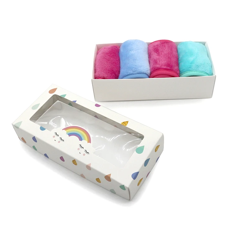 Best quality colorful makeup remover towel hair band makeup remover pads towel set for women