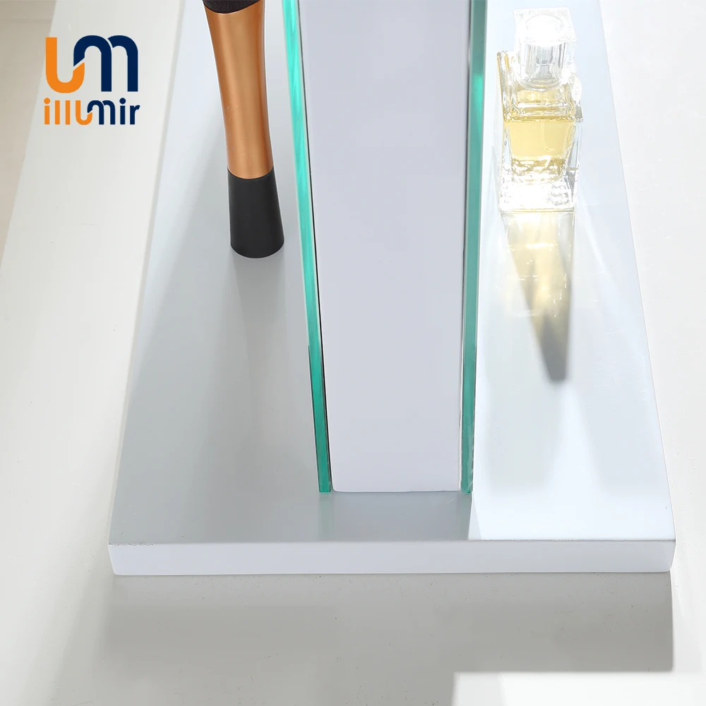 Double Side Mirror For Salon Barber Shop Table Led Dressing Lighted Make Up Mirror