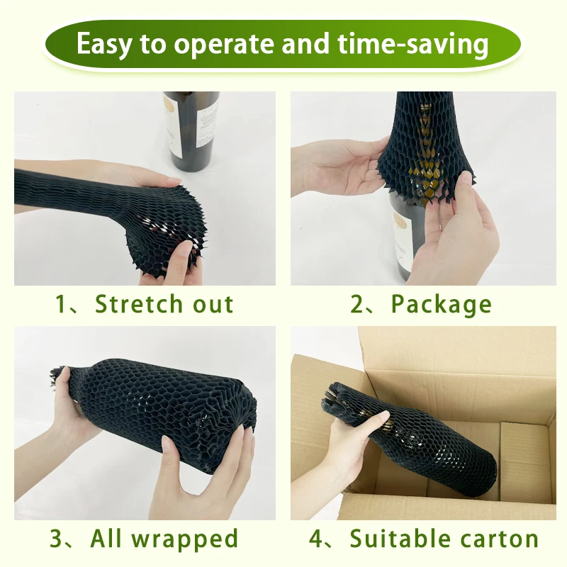 Recyclable Honeycomb Paper Sleeves Bottle Covers Cushioning Protective Honeycomb Kraft Paper Sleeve for Glass Bottle
