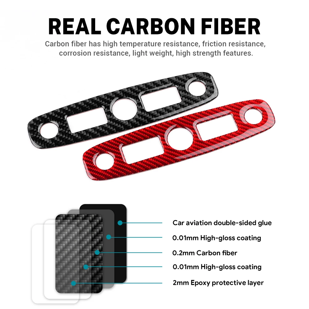 Real Soft Carbon Fiber Reading Light Frame Cover For Tesla 3 Y 2024 Highland Luxury Interior Decor Trim Protection Features