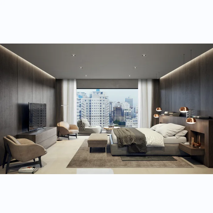 Luxury Design Customized Hotel Bedroom Furniture Sets Bedroom Bed Used in 5 Star Hotel Room Hotel Furniture