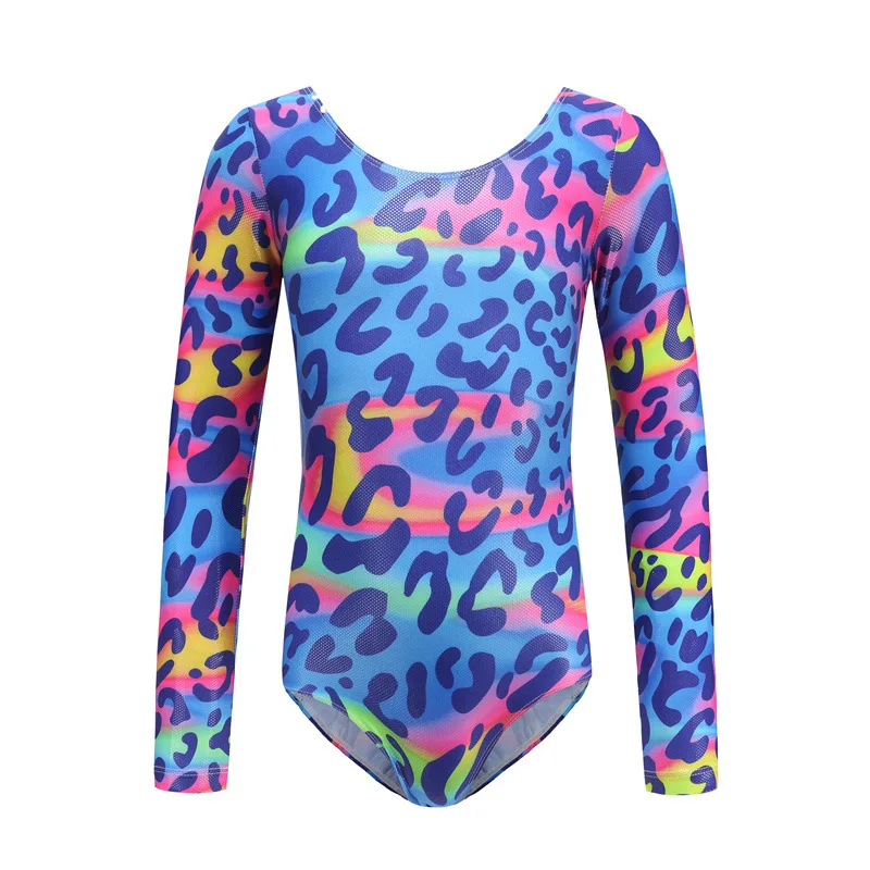 yqw685 Girls Rhythmic Gymnastics Embroidery Leotards Long Sleeve Competition Performance Rhinestone Dance Leotards