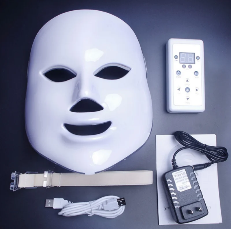 Seven color LED color light beauty mask photon rejuvenation spectrometer mask acne whitening spot home mask beauty instrument