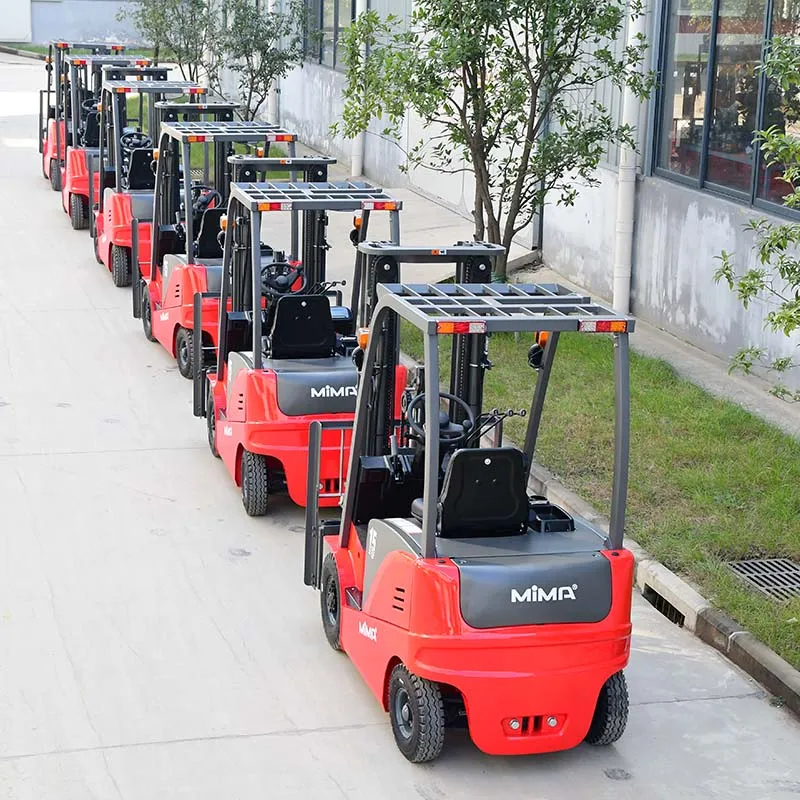MiMA sit down 3ton electric forklift truck with 6m lifting height warehouse material moving equipment forklifts with rubber tire