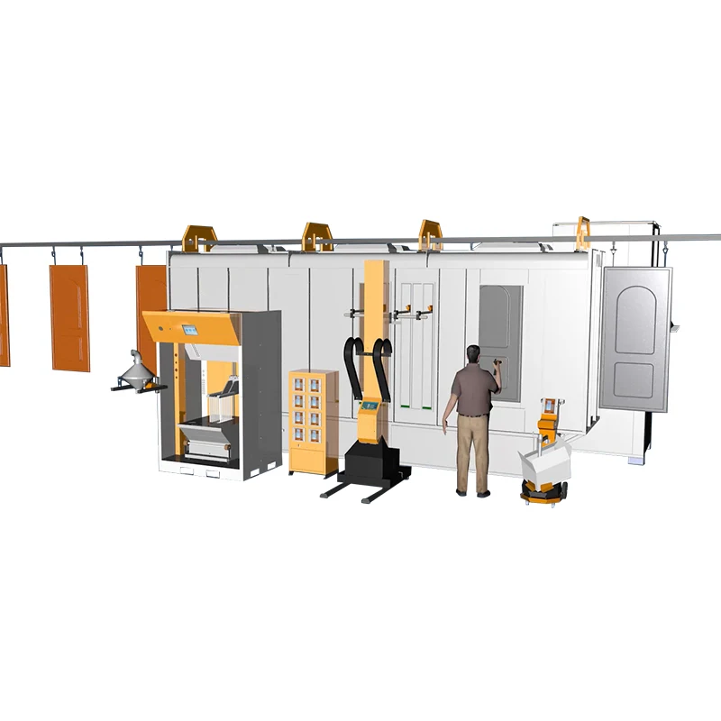 Fast Color Change Automatic Powder Paint Booth Powder Coating LIne System