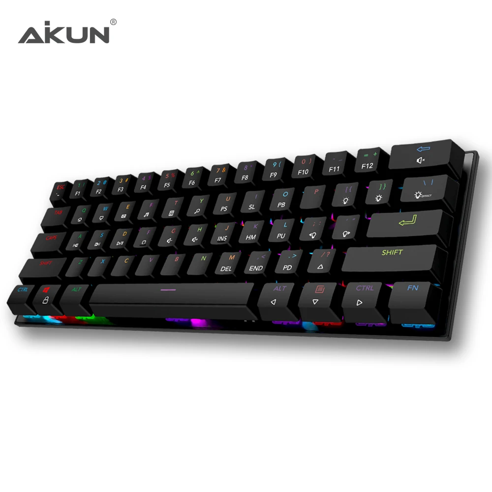GX9610 Professional Mechanical Gaming Keyboard - RGB Backlight - MX Blue Switches, ABS + Iron Structure  Electronics PC