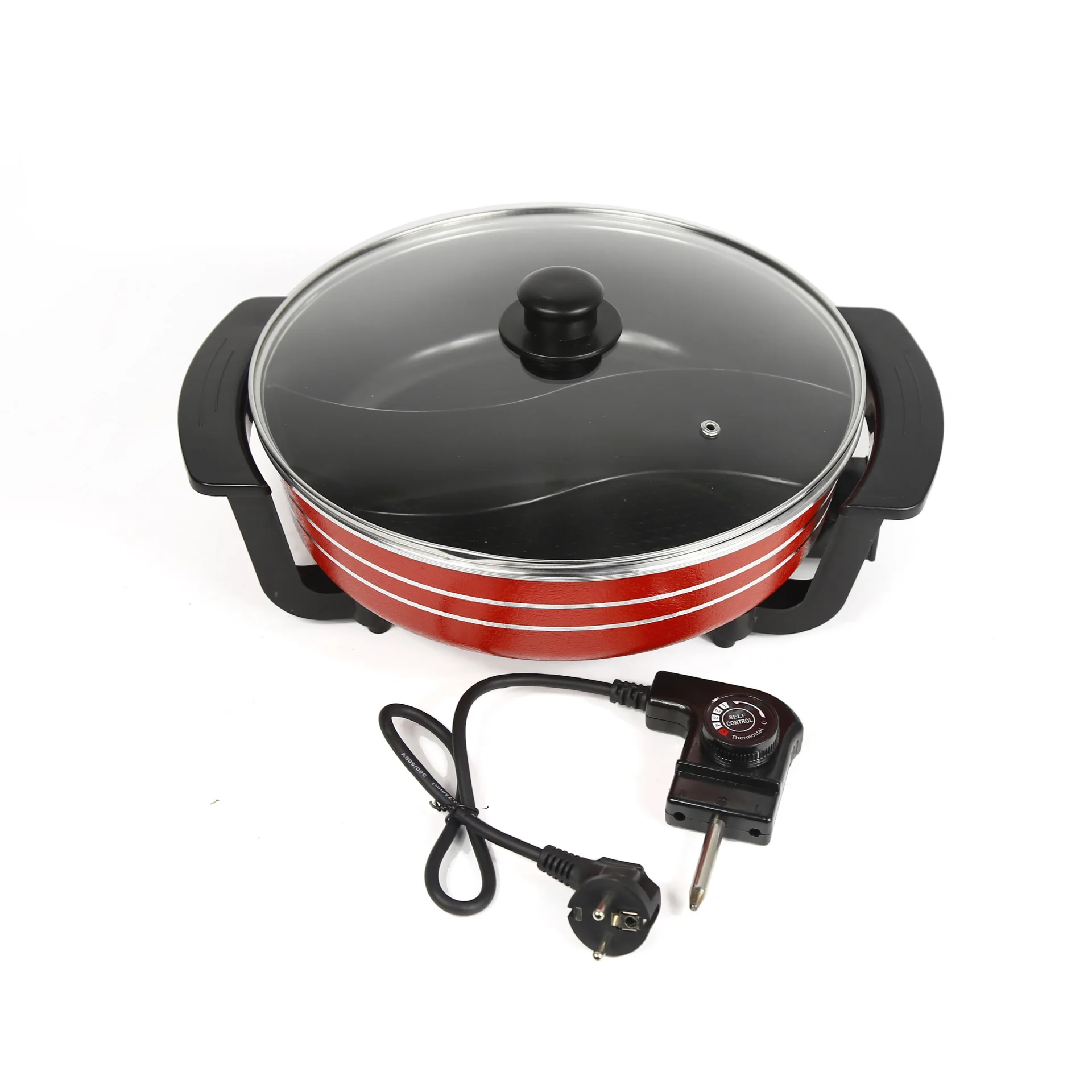 Household Electric Hot Pot 5L Die Cast Aluminum Wok Water-Based Non-Stick Cooking Pot Portable Double Soup Pots Wholesale