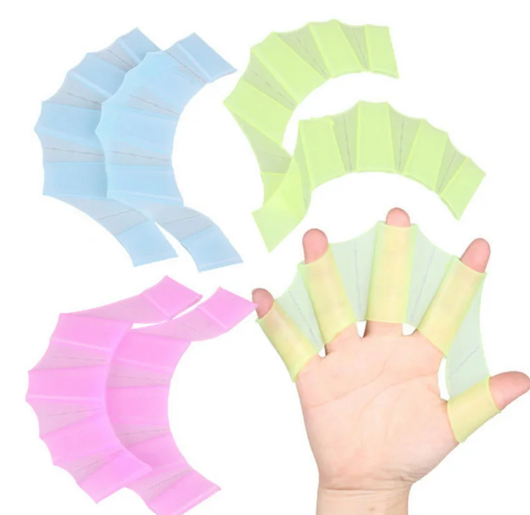 Hot Sale Frog Silicone Girdles Swimming Hand Fins Flippers Palm Finger Webbed Gloves Paddle For Summer Water Sports