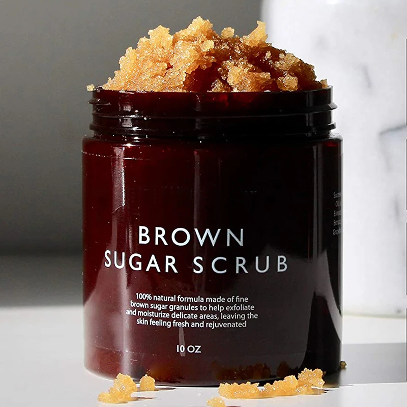 hot selling  Private label custom Natural face and Body Sugar Scrub Skin Whitening Body Scrub