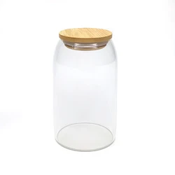 High-quality borosilicate food storage safety glass storage jar with cork