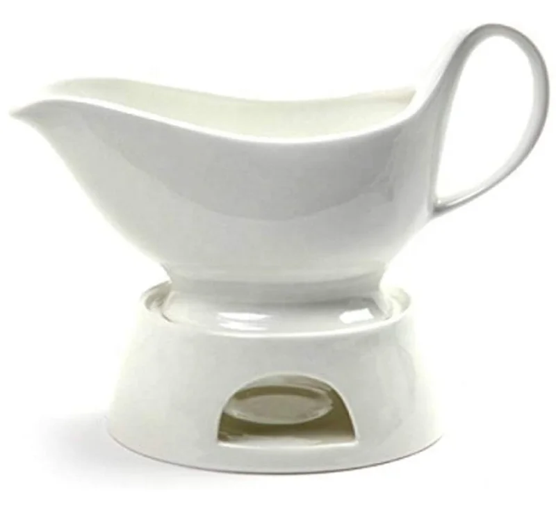 Керамическая подставка для соуса с подставкой и свечой емкостью 16 унций