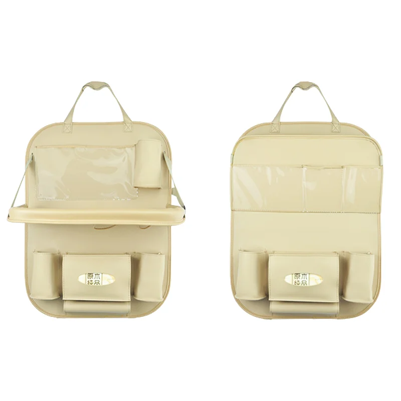 
New design PU Leather Car Back Seat Organizer with Tray 