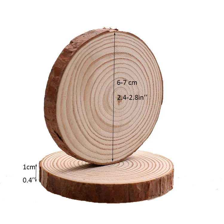 Home decor crafts gifts thick predrilled hole natural pine wooden piece