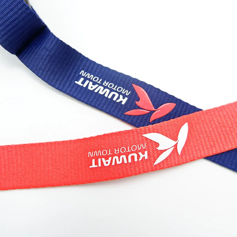 Wholesale High Quality Neck Strap soft silicone printing lanyard Silica gel printing Webbing no minimum order