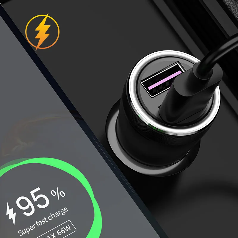 high-power Car Charger 5A Fast Charging Type C Quick Charge 3.0 QC PD 3.0 SCP USB Car Charger For Xiaomi Samsung Iphone Charger