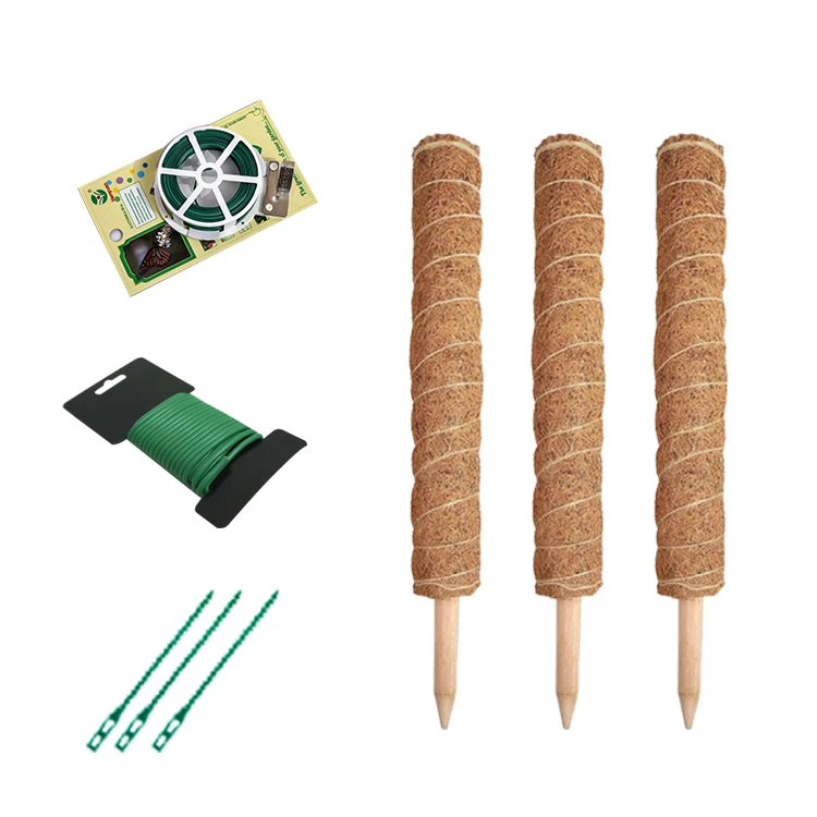 Custom Size moss pole for plants monstera with Twist Ties Plant Labels for Vertical Growth of Indoor & Outdoor