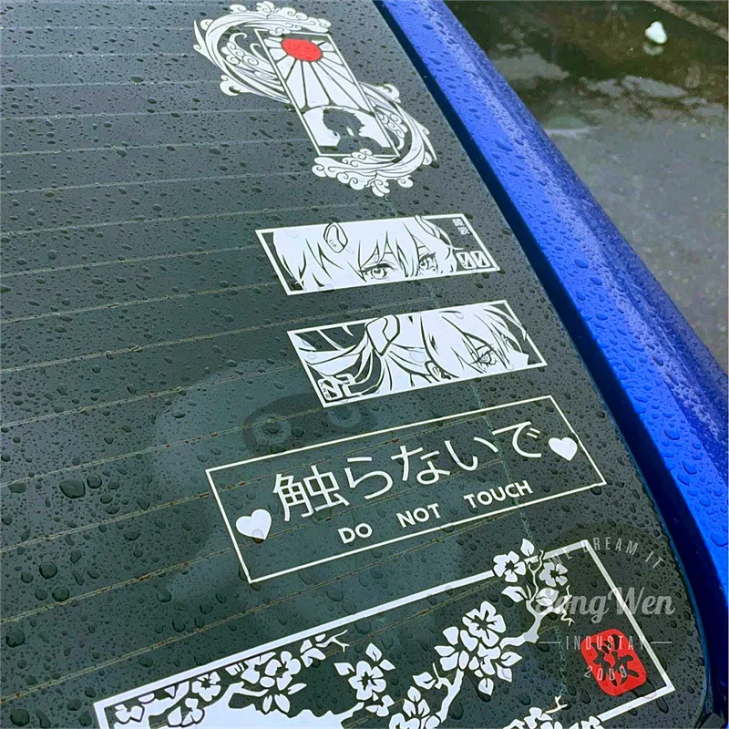 UV Resist Waterproof Custom Decal Race Car Stickers 3D Bumper Windshield Car Decoration Stickers Car Logo Sticker Decal